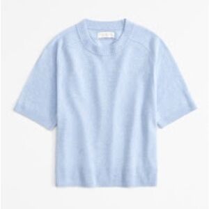 Light blue Abercrombie cashmere short sleeved sweater
